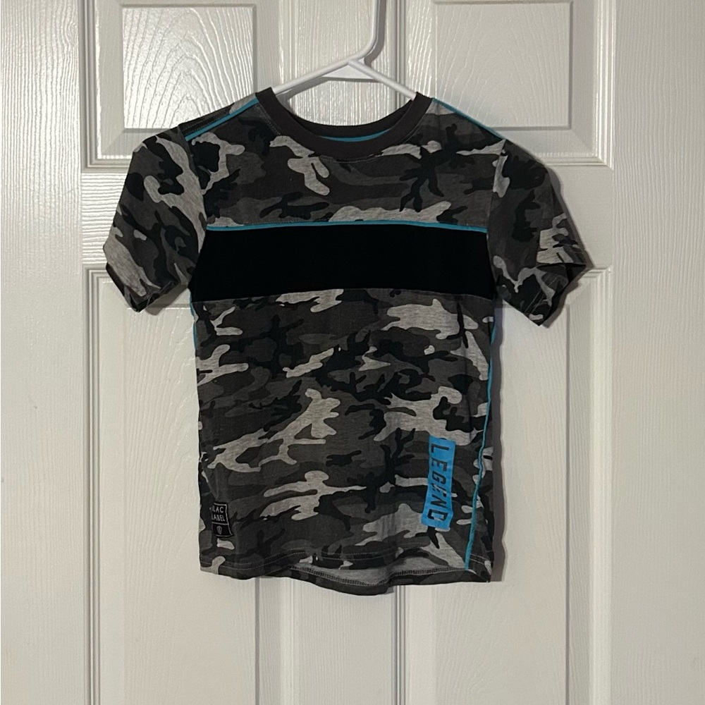 Camo Kids T-Shirt - Black and Gray‎
